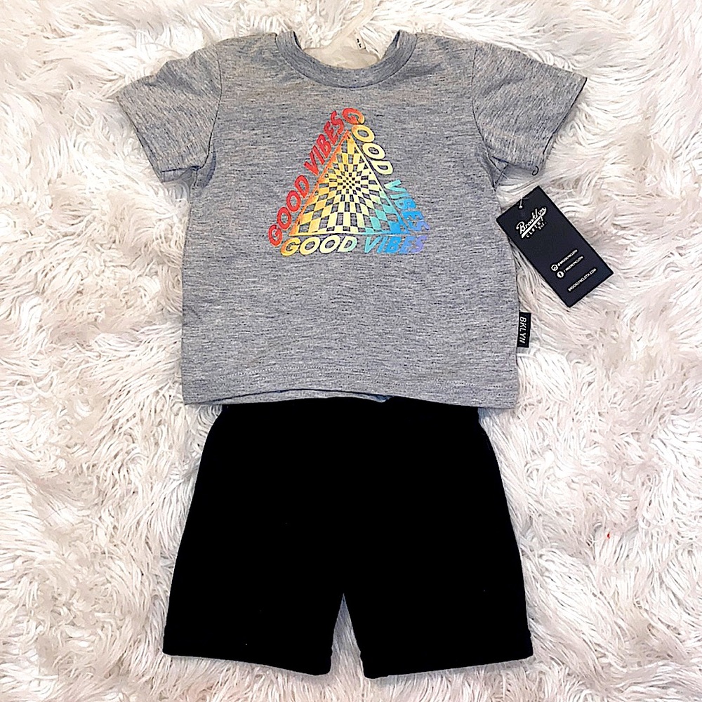 Brooklyn Cloth Good Vibes Tee & Shorts Set